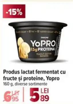 Carrefour Produs lactat fermentat cu fructe și proteine, Yopro Ofertă