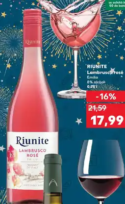 Kaufland RIUNITE Lambrusco rosé Ofertă