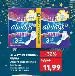 Kaufland ALWAYS Platinum / Ultra Absorbante igienice feminine Ofertă