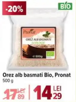 Carrefour Orez alb basmati Bio, Pronat Ofertă
