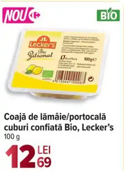 Carrefour Coajă de lămâie/portocală cuburi confiatǎ Bio, Lecker's Ofertă