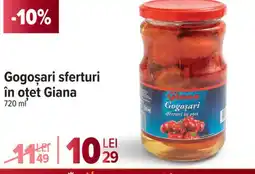 Carrefour Gogosari sferturi în oţet Giana Ofertă