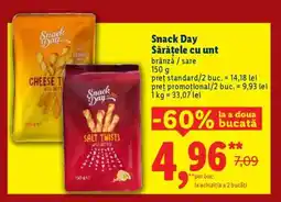 Lidl Snack Day Sărățele cu unt Ofertă
