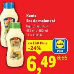 Lidl Kania Sos de maioneză light / cu usturoi Ofertă