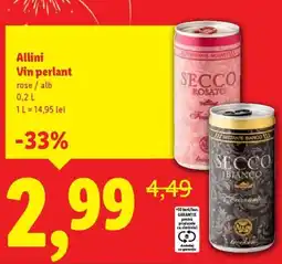Lidl Allini Vin perlant rose/alb Ofertă