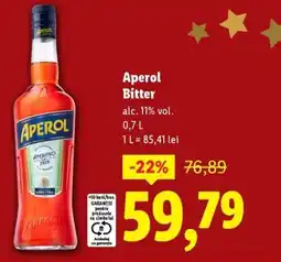 Lidl Aperol Bitter Ofertă
