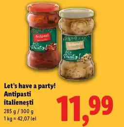 Lidl Let's have a party! Antipasti italieneşti Ofertă