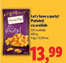 Lidl Let's have a party! Pufuleți cu arahide Ofertă