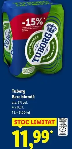 Lidl Tuborg Bere blondă Ofertă