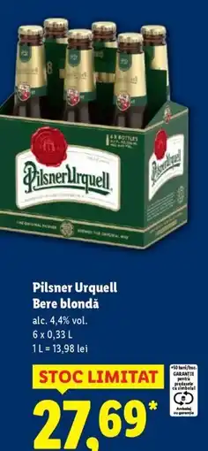 Lidl Pilsner Urquell Bere blondǎ Ofertă