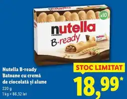 Lidl Nutella B-ready Batoane cu cremă de ciocolată şi alune Ofertă