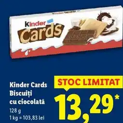 Lidl Kinder Cards Biscuiţi cu ciocolată Ofertă