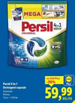 Lidl Persil 4 în 1 Detergent capsule Universal Ofertă