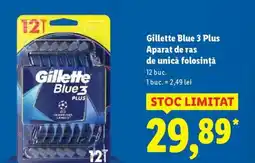 Lidl Gillette Blue 3 Plus Aparat de ras de unică folosință Ofertă