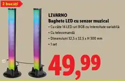 Lidl LIVARNO Baghete LED cu senzor muzical Ofertă