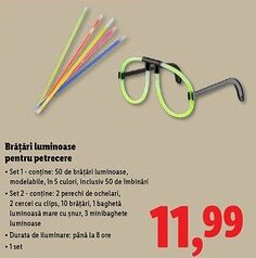Lidl Brățări luminoase pentru petrecere Ofertă