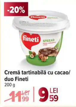 Carrefour Cremă tartinabilă cu cacao/ duo Fineti Ofertă