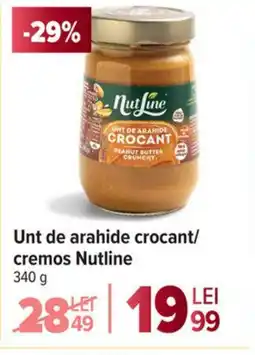 Carrefour Unt de arahide crocant/ cremos Nutline Ofertă