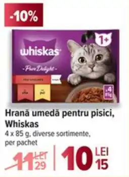 Carrefour Hrană umedă pentru pisici, Whiskas Ofertă