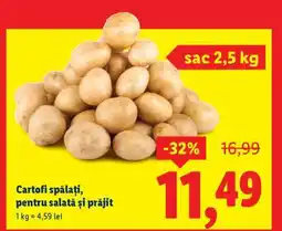 Lidl Cartofi spălați, pentru salată și prăjit Ofertă
