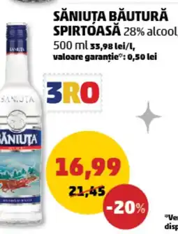 Penny Săniuța băutură spirtoasă 28% alcool Ofertă