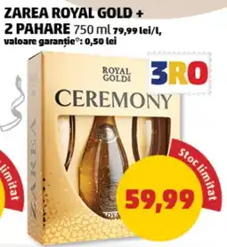 Penny Zarea royal gold + 2 pahare Ofertă