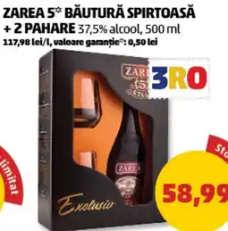 Penny Zarea 5* băutură spirtoasă + 2 pahare Ofertă