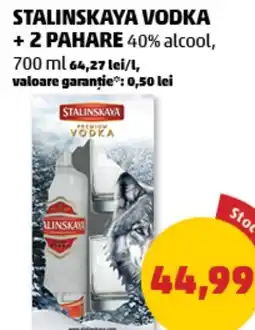 Penny Stalinskaya vodka + 2 pahare 40% alcool Ofertă