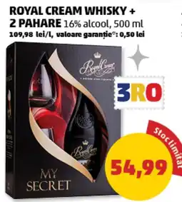Penny Royal cream whisky + z pahare 16% alcool Ofertă