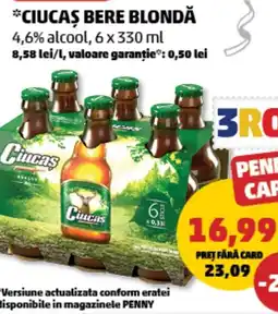 Penny Ciucas bere blondă 4,6% alcool Ofertă