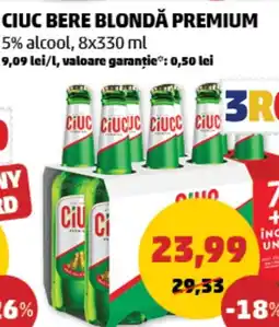 Penny Ciuc bere blondă premium 5% alcool Ofertă