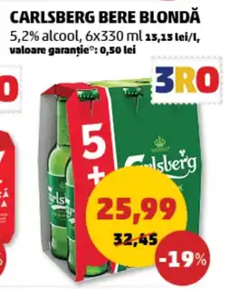 Penny Carlsberg bere blondă 5,2% alcool Ofertă