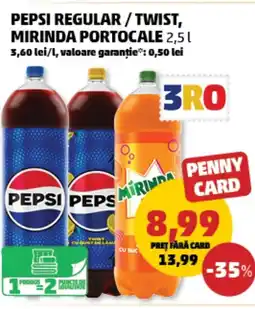 Penny Pepsi regular / twist, mirinda portocale Ofertă