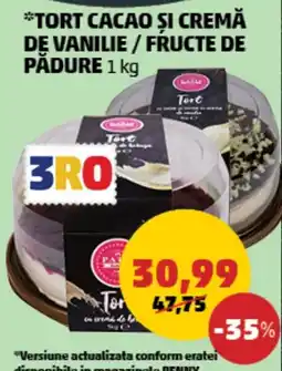 Penny Tort cacao şi cremă de vanilie / fructe de pădure 1 kg Ofertă