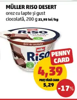 Penny Müller riso desert orez cu lapte și gust ciocolată Ofertă