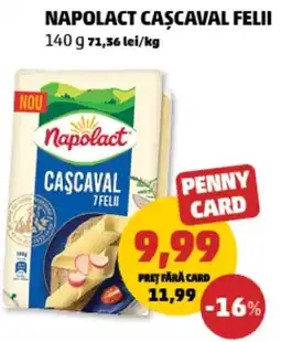 Penny Napolact cascaval felii Ofertă