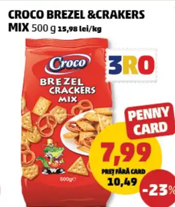Penny Croco brezel &crakers mix Ofertă