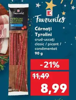 Kaufland Cârnaţi Tyrolini Ofertă