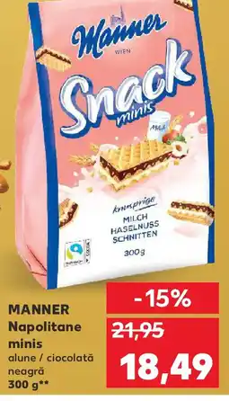 Kaufland MANNER Napolitane minis Ofertă