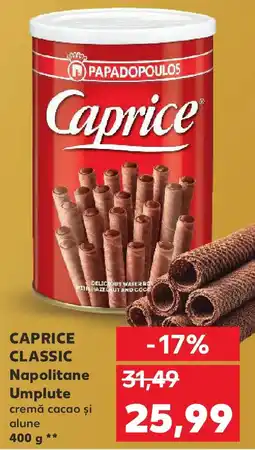 Kaufland CAPRICE Classic Napolitane Umplute Ofertă