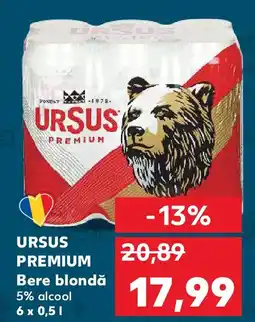Kaufland URSUS Premium Bere blondă Ofertă