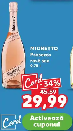 Kaufland MIONETTO Prosecco rosé sec Ofertă