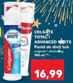 Kaufland COLGATE Total/ Advanced white Pastă de dinți tub Ofertă