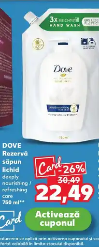 Kaufland DOVE Rezervă săpun lichid Ofertă