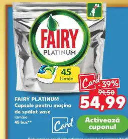 Kaufland FAIRY Platinum Capsule pentru maşina de spălat vase Ofertă