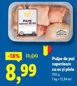 Lidl Pulpe de pui superioare cu os și piele Ofertă