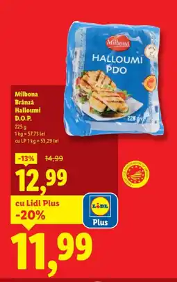 Lidl Milbona Brânză Halloumi D.O.P. Ofertă