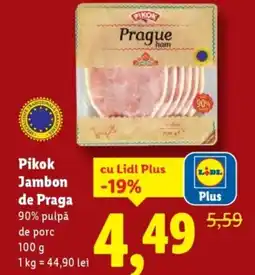 Lidl Pikok Jambon de Praga Ofertă