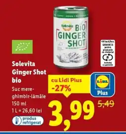 Lidl Solevita Ginger Shot bio Ofertă