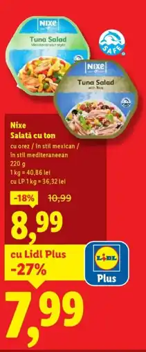 Lidl Nixe Salată cu ton Ofertă